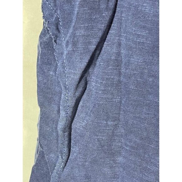 Bongo long sleeve shirt lace buttons pleats blue cotton medium armpit to armpit - Picture 5 of 8